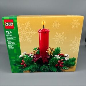 Lego 40743 Christmas Table Decoration Candle Set Holiday Topper Decor NEW SEALED